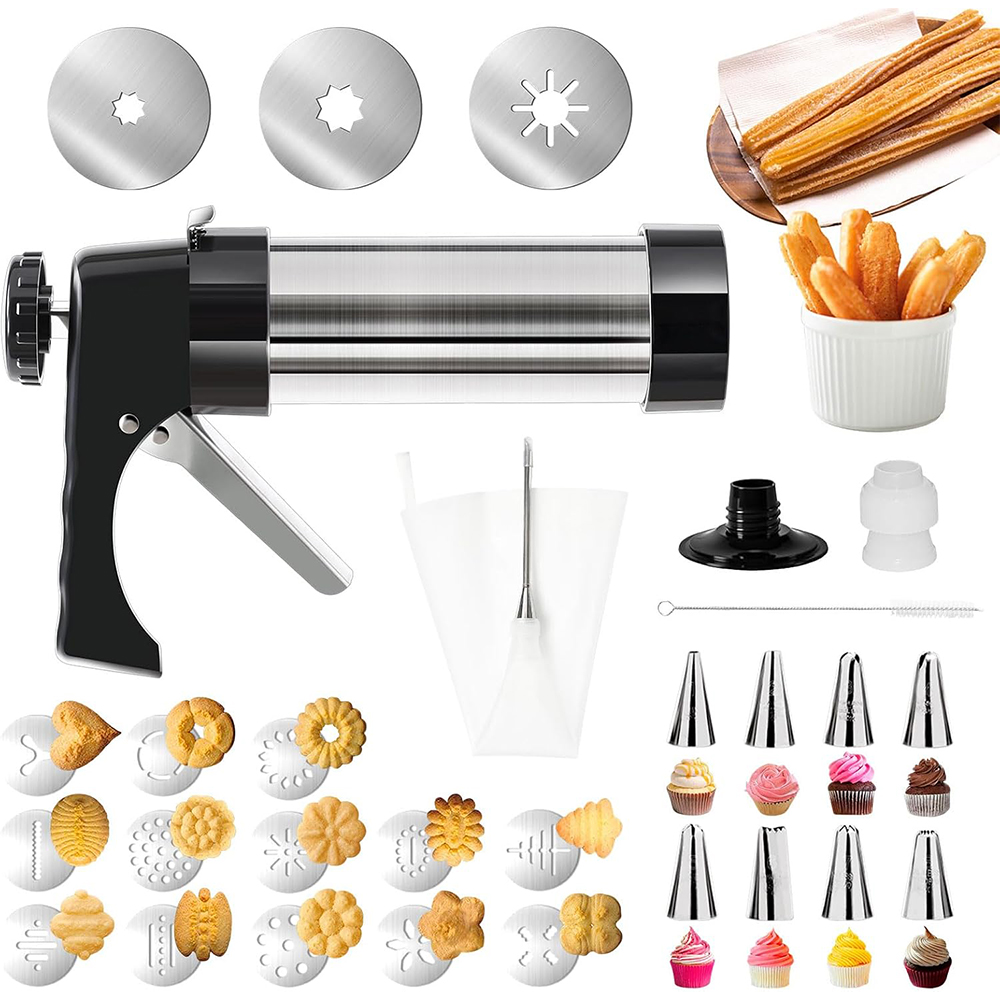 Churros Maker Gun - ชุดเครื่องทำชูโร 3 in 1 LMETJMA พร้อมปืนกดคุกกี้สปริตซ์