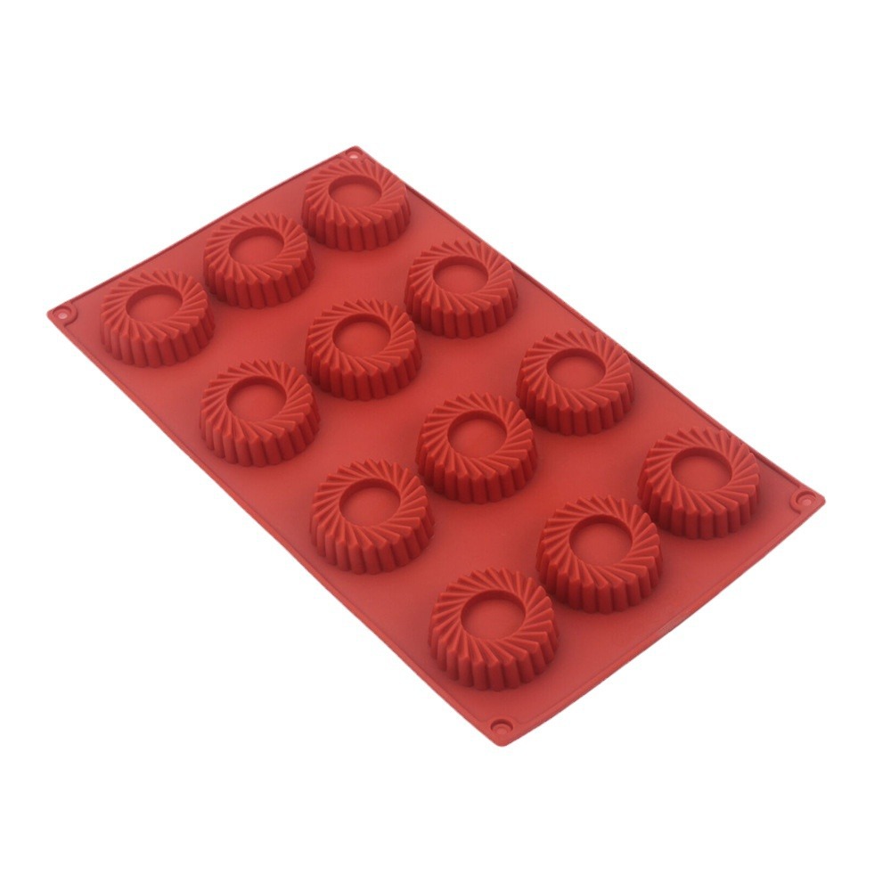 แม่พิมพ์เค้กซิลิโคนทรงวงกลม 12 - Donut Mold Silicone บทวิจารณ์และราคา