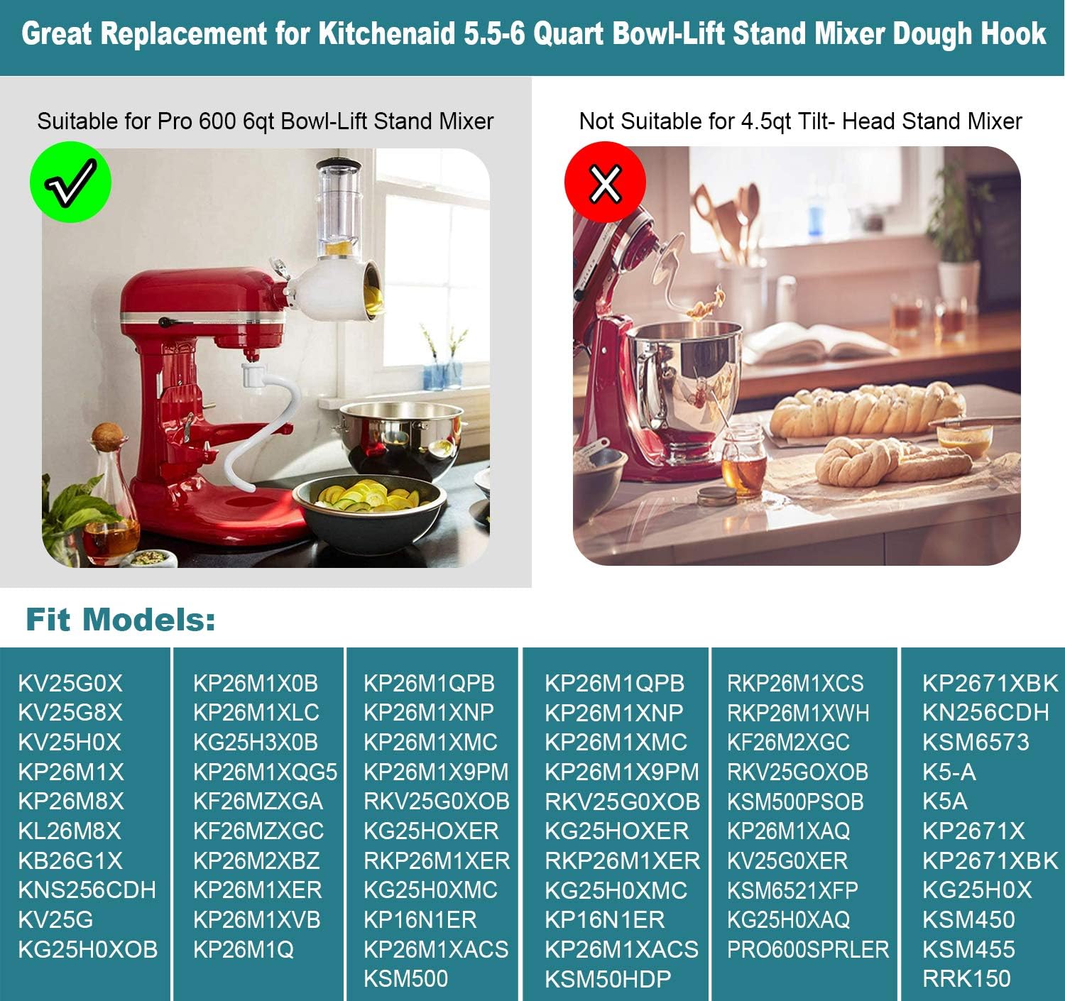 ตะขอเกลียวเคลือบสำหรับเครื่องผ - Kitchenaid Mixer Pro 600 บทวิจารณ์และราคา